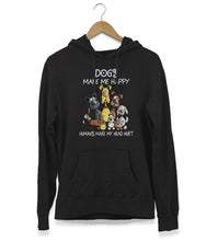 Load image into Gallery viewer, Dogs Make Me Happy Hoodie (Unisex)