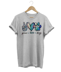 Peace, Love & Dogs Free T-shirt