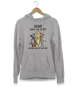 Dogs Make Me Happy Hoodie (Unisex)