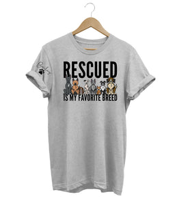 Rescued Is My Favorite Breed Custom T-Shirt
