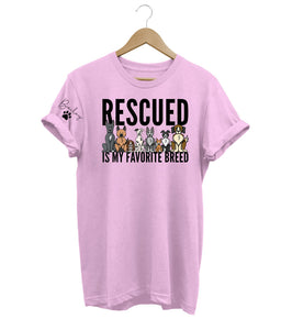 Rescued Is My Favorite Breed Custom T-Shirt