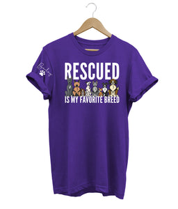 Rescued Is My Favorite Breed Custom T-Shirt