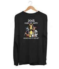 Load image into Gallery viewer, Dogs Make Me Happy Long Sleeve (Unisex)